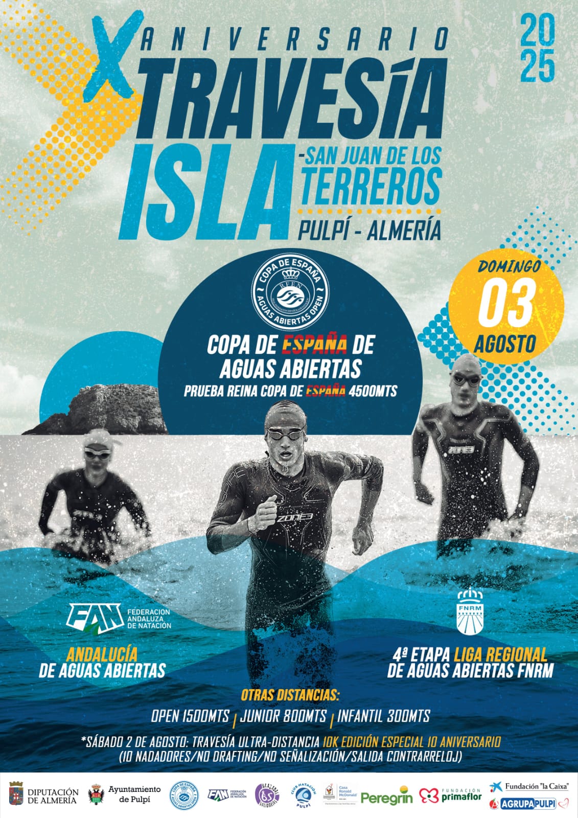 X TRAVESIA A NADO SAN JUAN DE LOS TERREROS EXPLAYATE DOMINGO 3 DE AGOSTO 2025